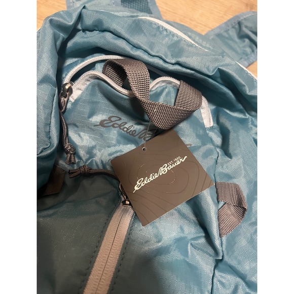 Eddie Bauer Stowaway Packable 20L NWT Backpack Teal Lightweight Water Resistant - Picture 3 of 8